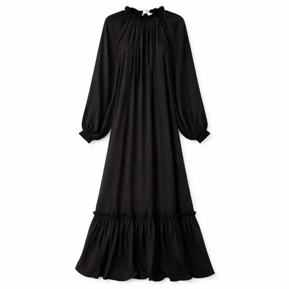 Zimmermann Black Silk Blend Long Maxi Dress S Elegant Evening - Picture 2 of 11